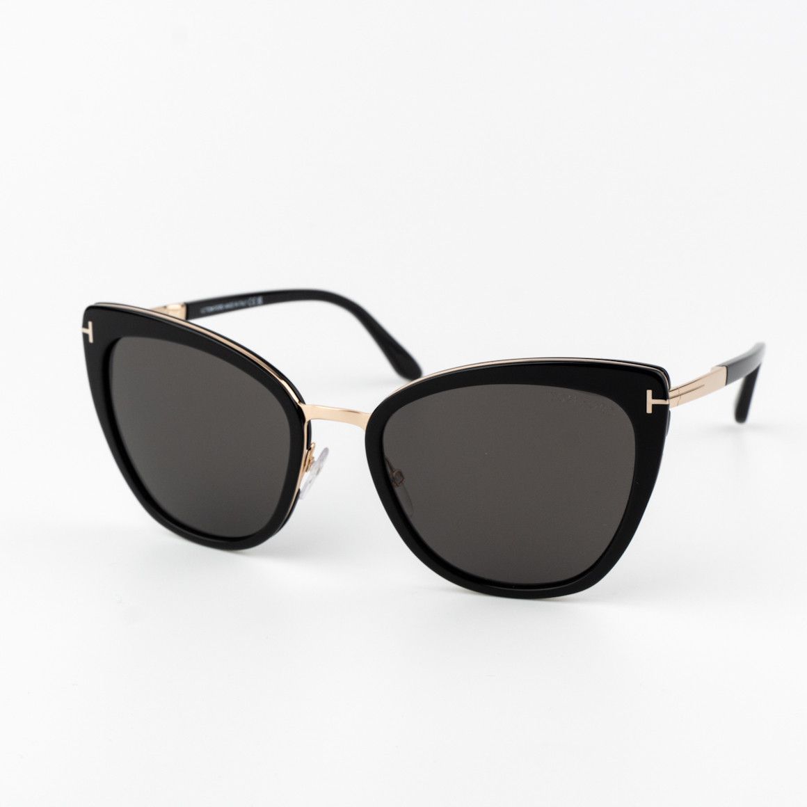Tom Ford SIMONA Women Sunglasses Black Gold Smoke FT0717 01A