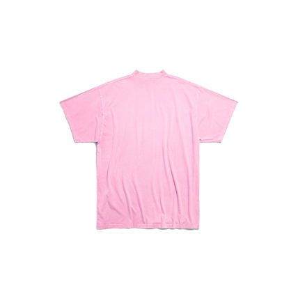 Balenciaga o1tr1nto0326 Paris Moon T-Shirt Oversized in Pink Size US S / EU 44-46 / 1 - 2 Thumbnail