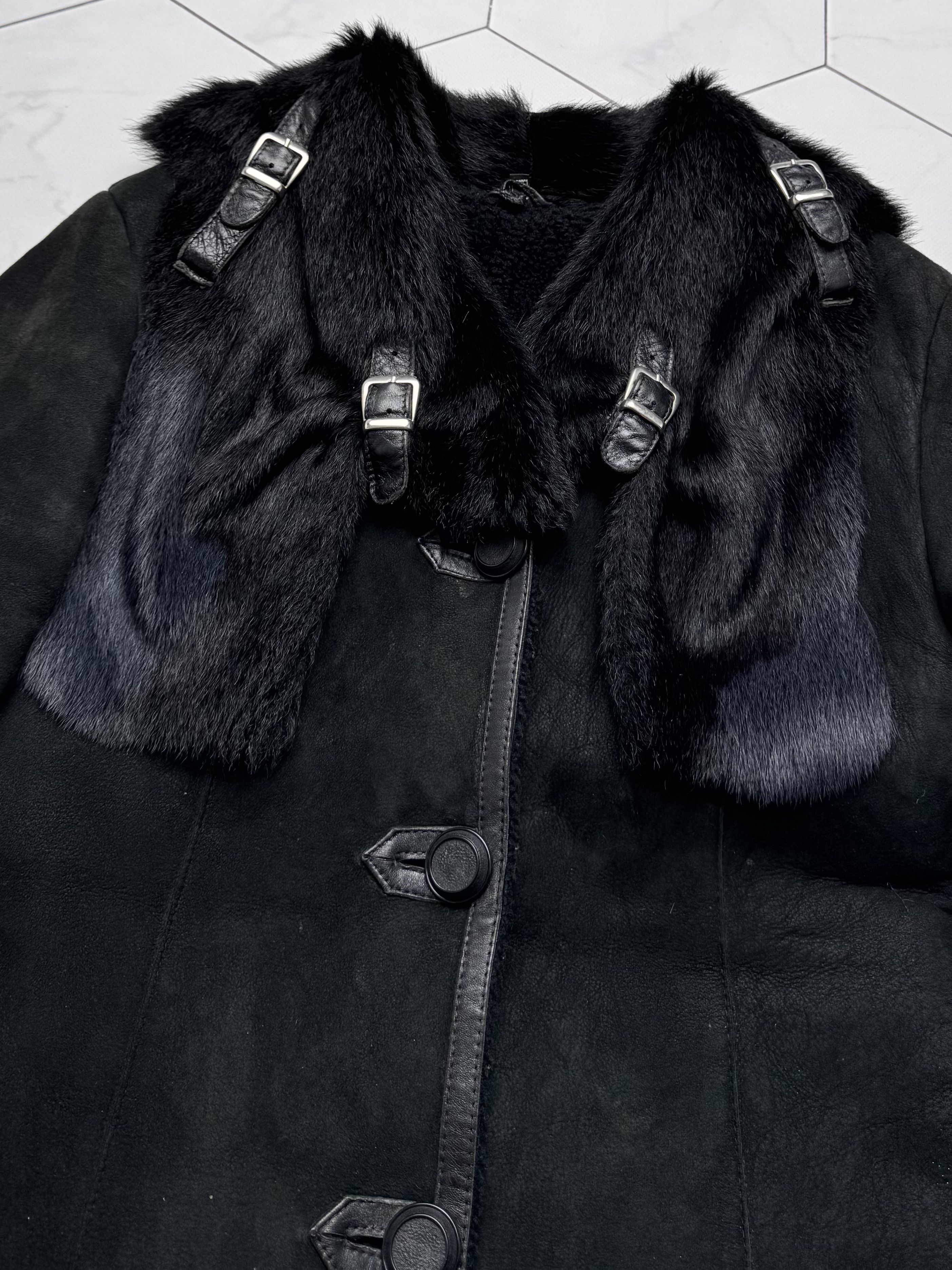 Vintage Vintage Real Sheepskin Cropped Jacket With Straps(B409)E2D15 Size S / US 4 / IT 40 - 11 Thumbnail