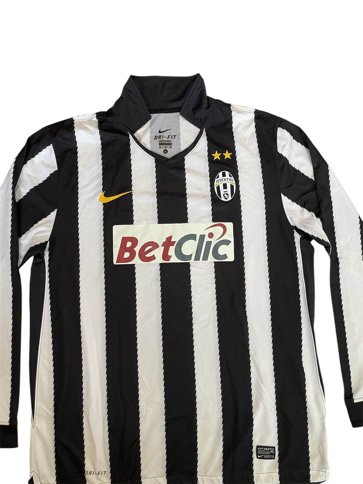 Nike 2011/12 JUVENTUS Vintage Nike LS Player Serie A Italy Pirlo Size US XL / EU 56 / 4 - 3 Thumbnail