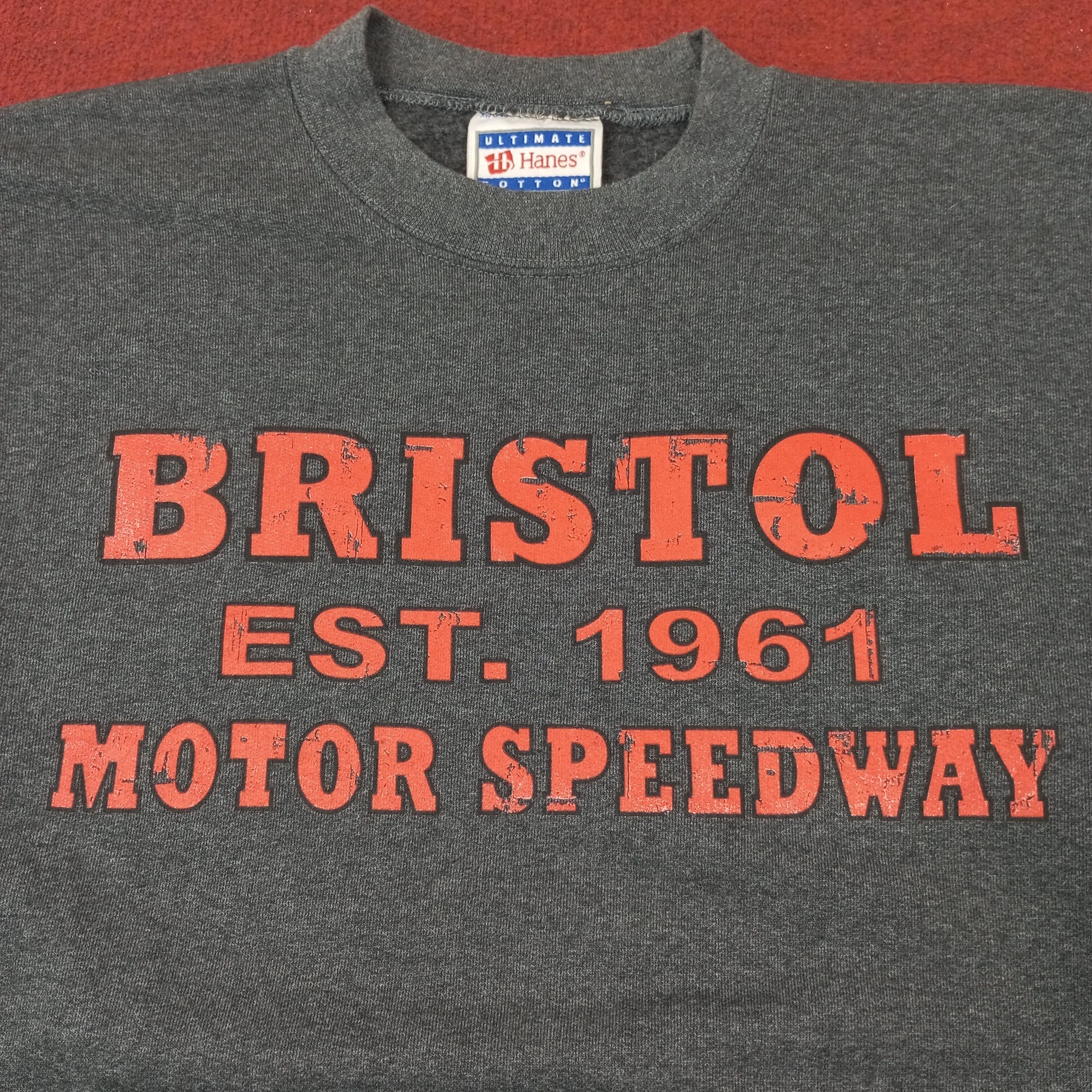 Hanes × Vintage Bristol Motor Speedway Hanes Vintage Sweatshirt c230n4 Size US M / EU 48-50 / 2 - 2 Thumbnail
