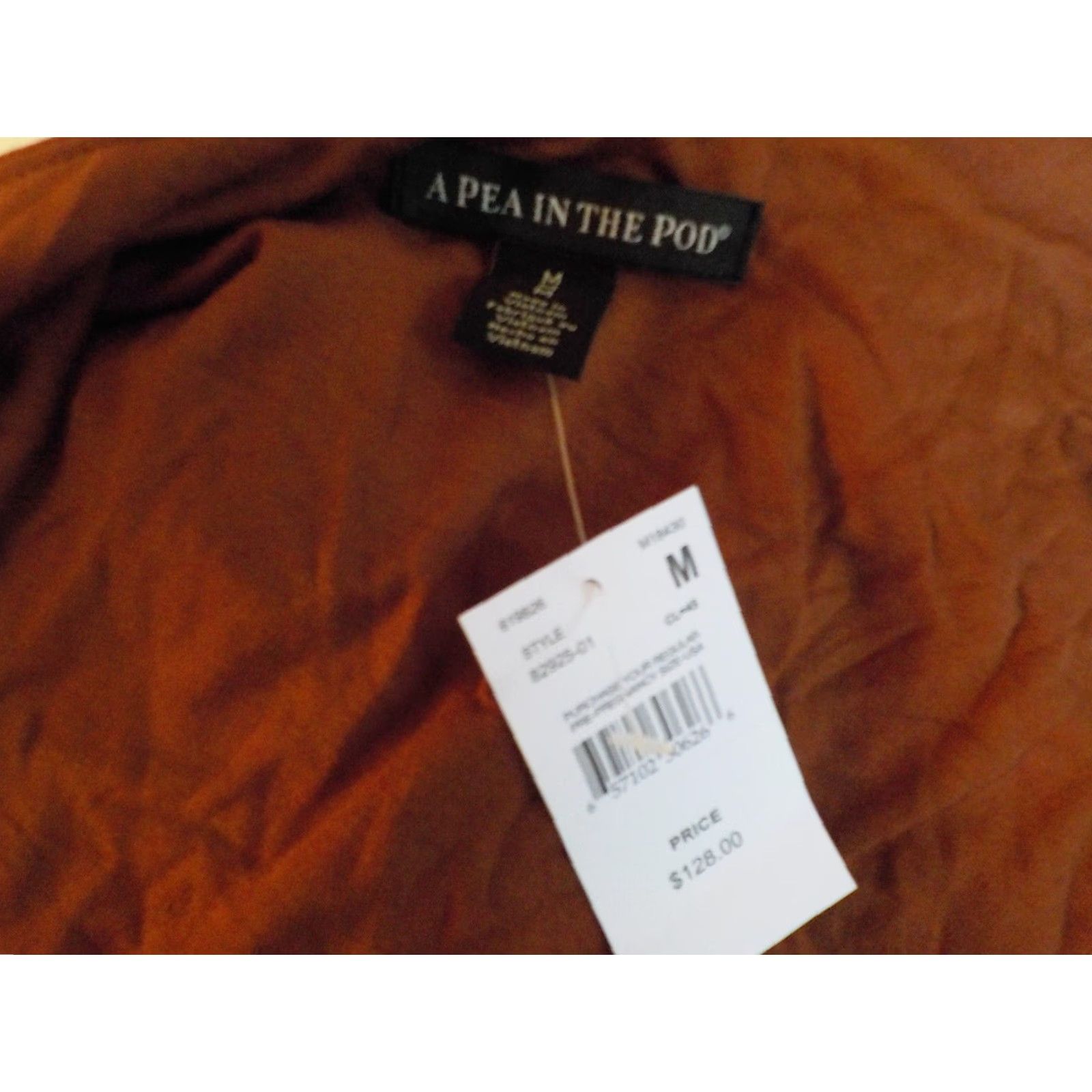 Vintage PEA IN THE POD Maternity Jumpsuit Long Sleeved Belted Knit Burnt Orange XS? MED-N Size M / US 6-8 / IT 42-44 - 6 Thumbnail