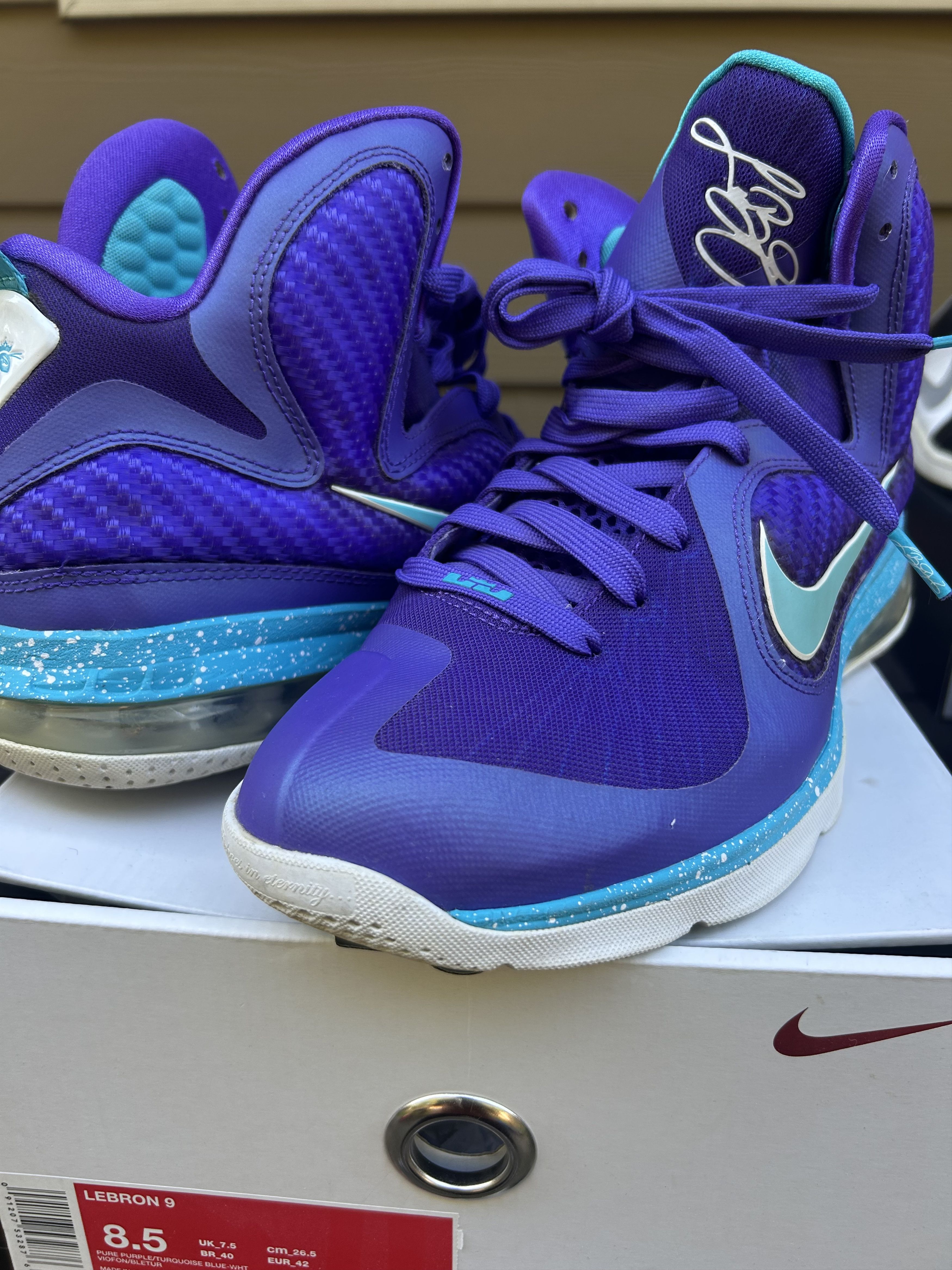 Nike Nike LeBron Summit 2012 Lake Hornets Purple Basketball 8.5 Size US 8.5 / EU 41-42 - 3 Thumbnail