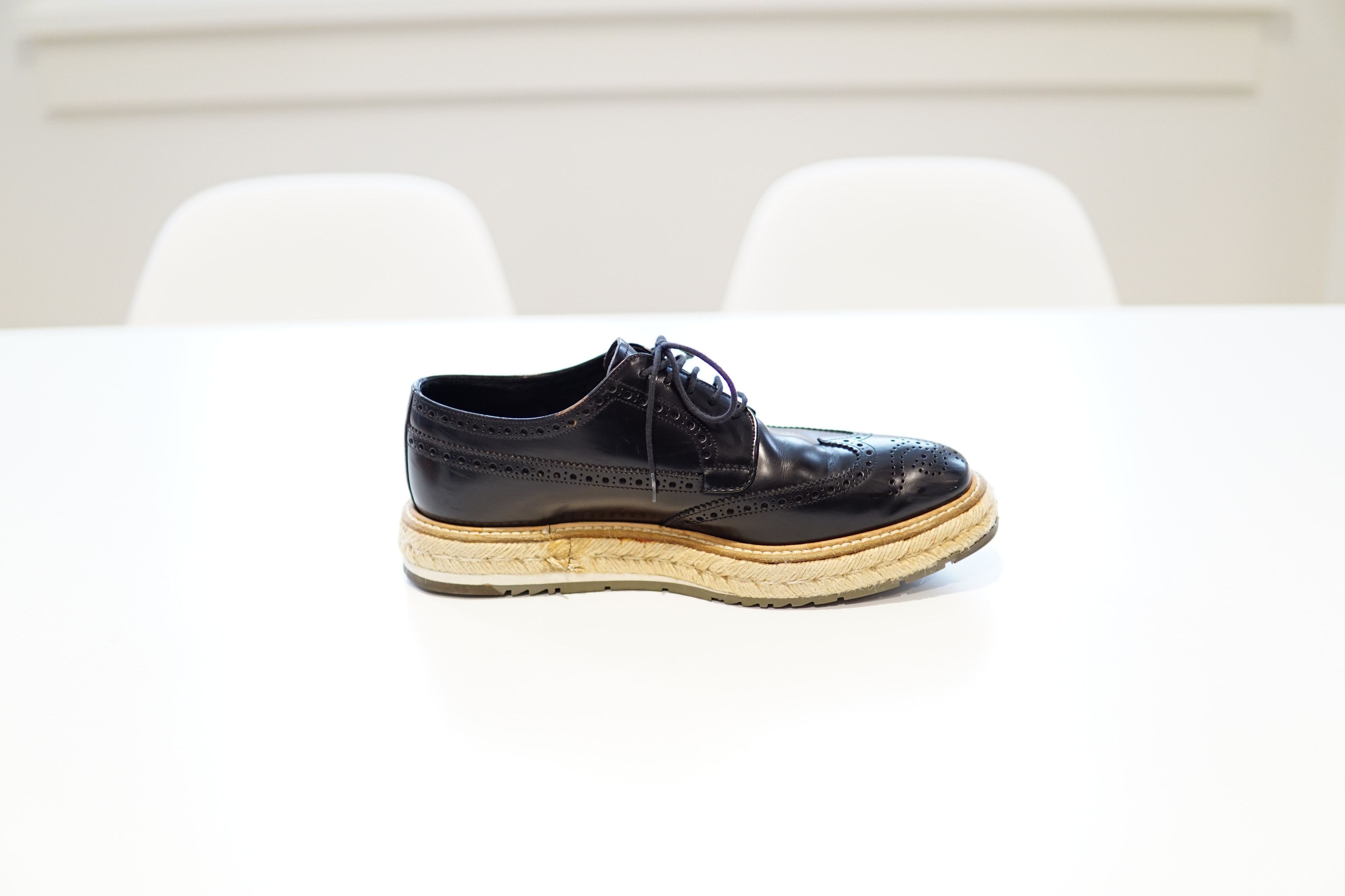 Prada SS11 Espadrille Wingtip Brogues Size US 6.5 / EU 39-40 - 10 Thumbnail