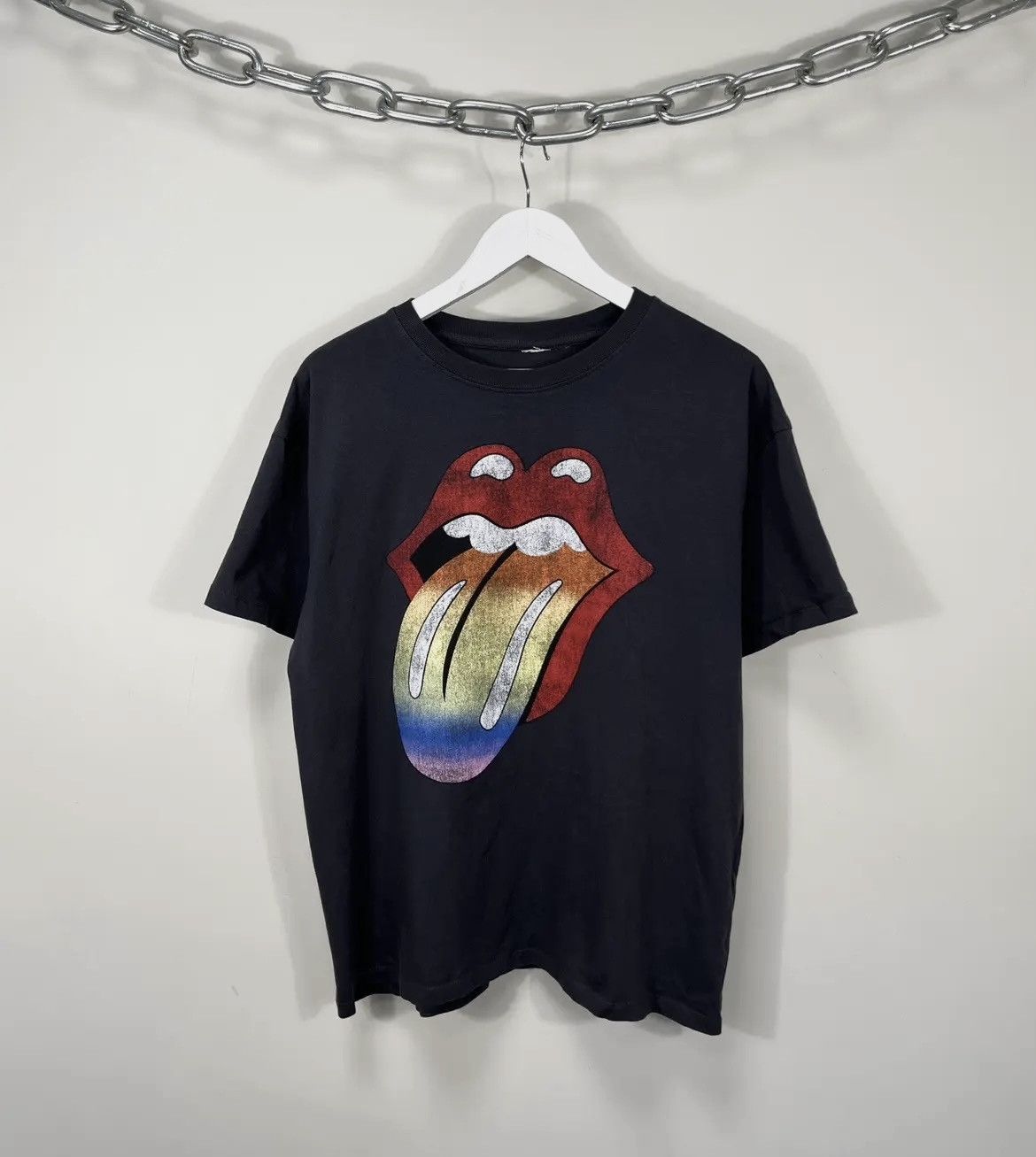 Band Tees × The Rolling Stones × Vintage Vintage The Rolling Stones Tongue Logo Rock Band Tee Size US L / EU 52-54 / 3 - 1 Thumbnail
