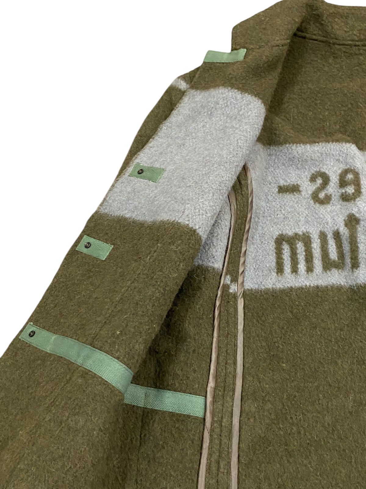 Vintage German Military Wool Coat - Bundes-Eigentum, Woolen Jacket Size US S / EU 44-46 / 1 - 6 Thumbnail