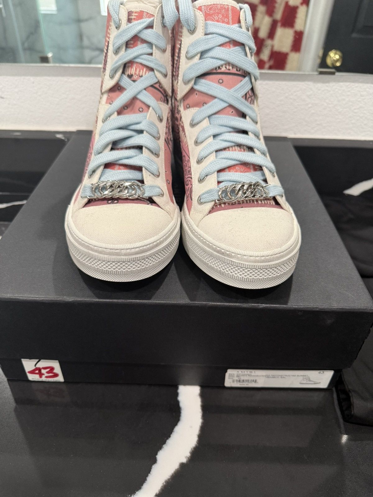 Amiri Amiri Bandana Reconstructed Sunset Sneakers Size US 10 / EU 43 - 2 Thumbnail