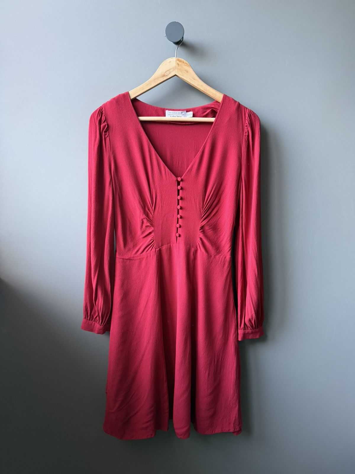 & Other Stories & Other Stories Red Romantic V-Neck Viscose Dress Size M / US 6-8 / IT 42-44 - 1 Thumbnail
