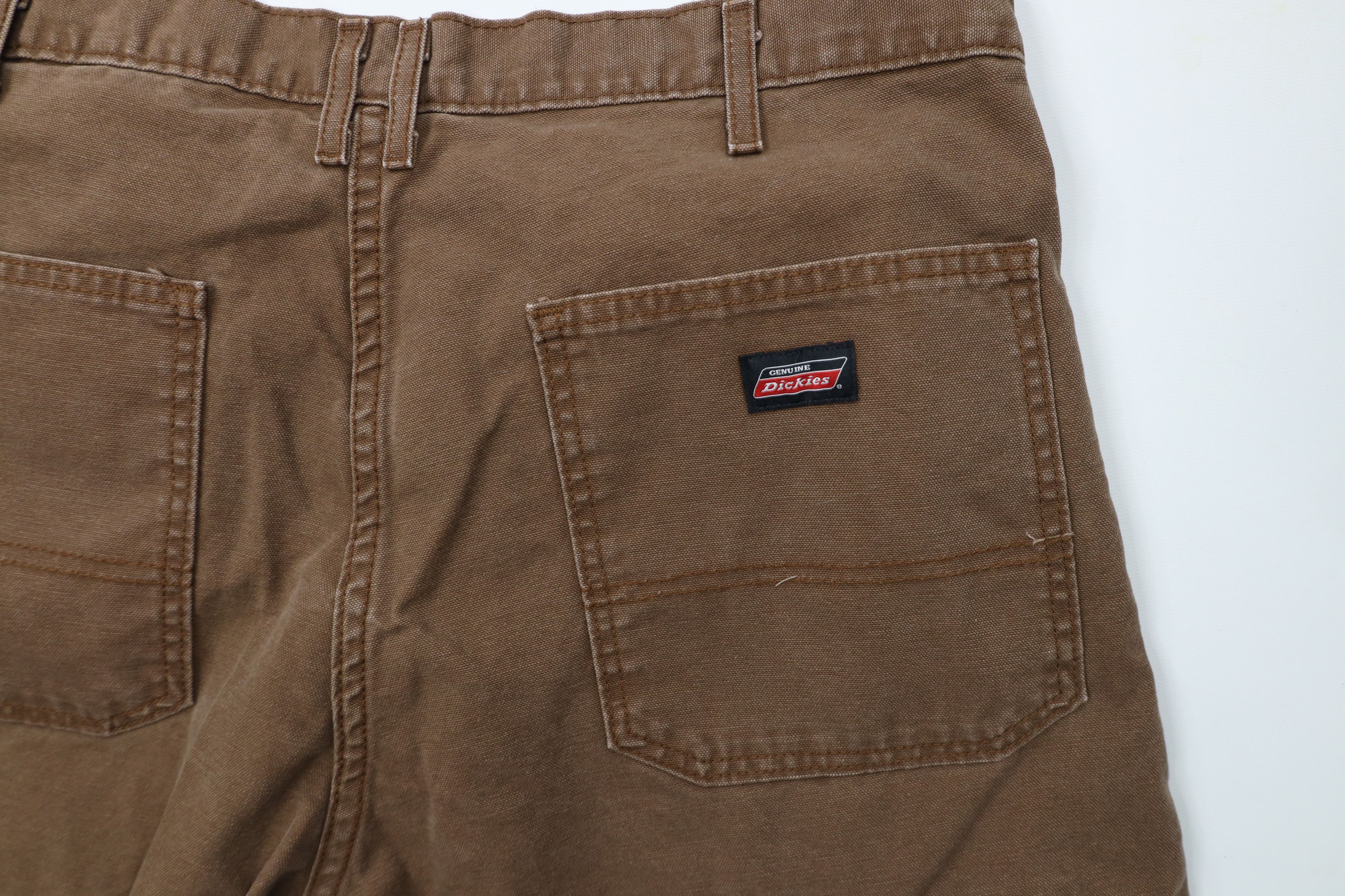 Dickies × Vintage Vintage Dickies Wide Leg Canvas Dungaree Pants Brown Cotton Size US 36 / EU 52 - 13 Thumbnail