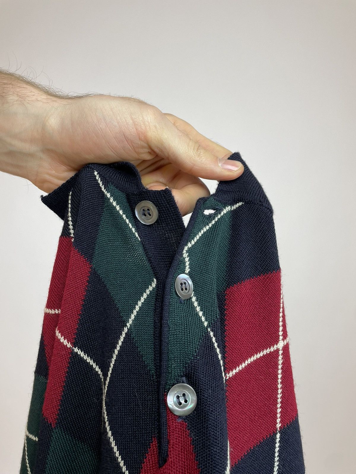Japanese Brand × Vintage Royal Spencer Wool sweater knit Polo long sleeve size L-XL Size US XL / EU 56 / 4 - 10 Thumbnail