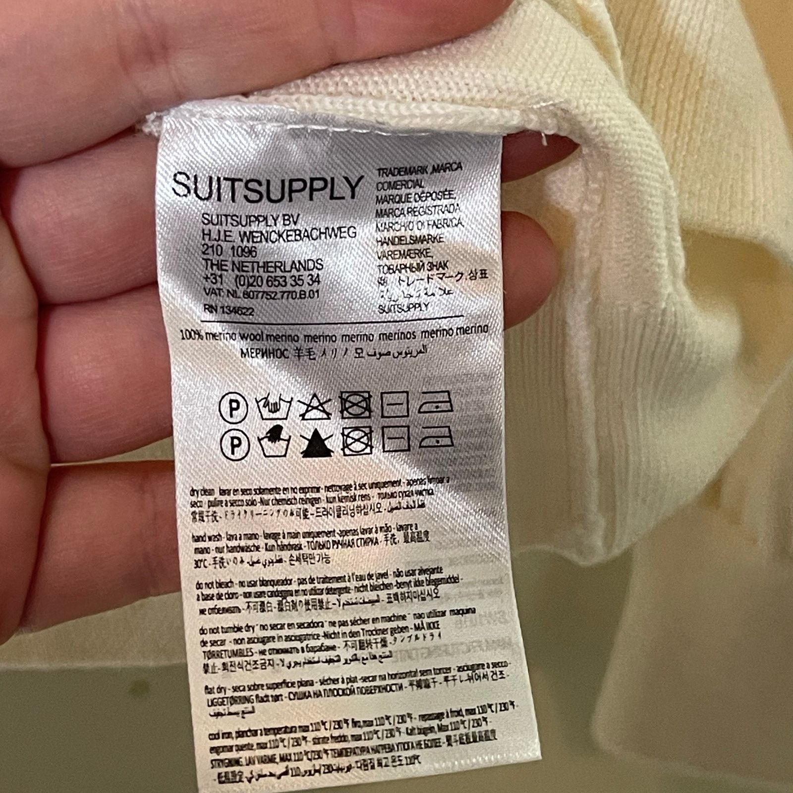 Suitsupply Suitsupply off white cream turtleneck merino wool pullover S Size US S / EU 44-46 / 1 - 5 Thumbnail