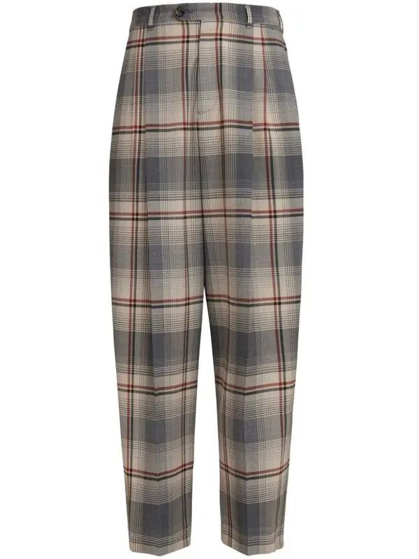 Marni o1w1db11125 Plaid Tapered Trousers in Grey Size US 32 / EU 48 - 1 Thumbnail
