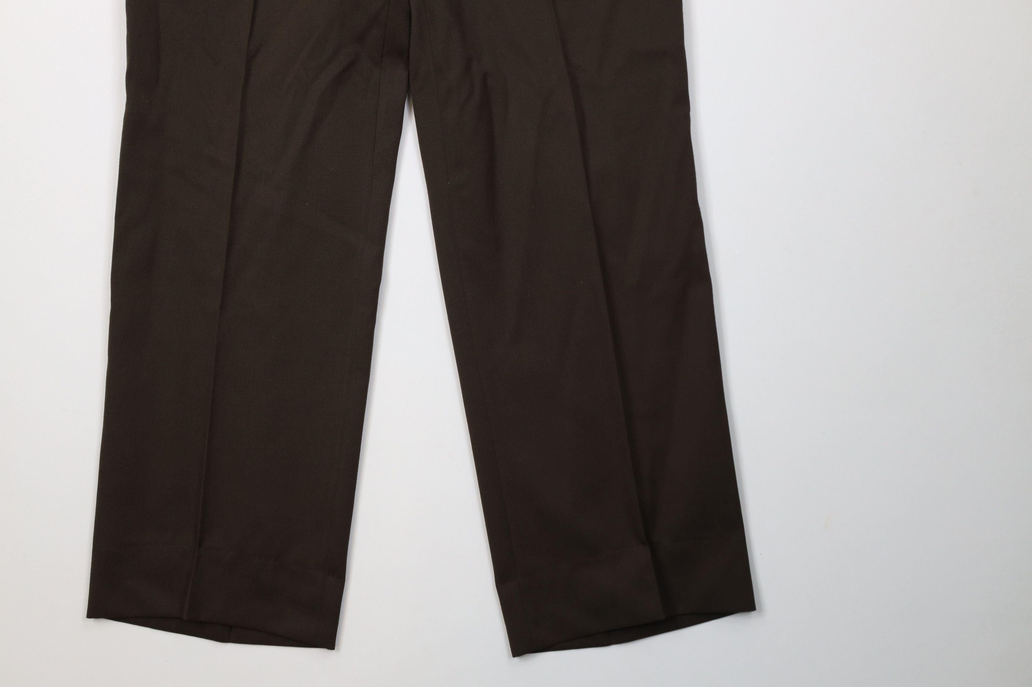Vintage Vintage 60s 70s Streetwear Flared Wide Leg Chino Pants Brown Size US 32 / EU 48 - 4 Thumbnail