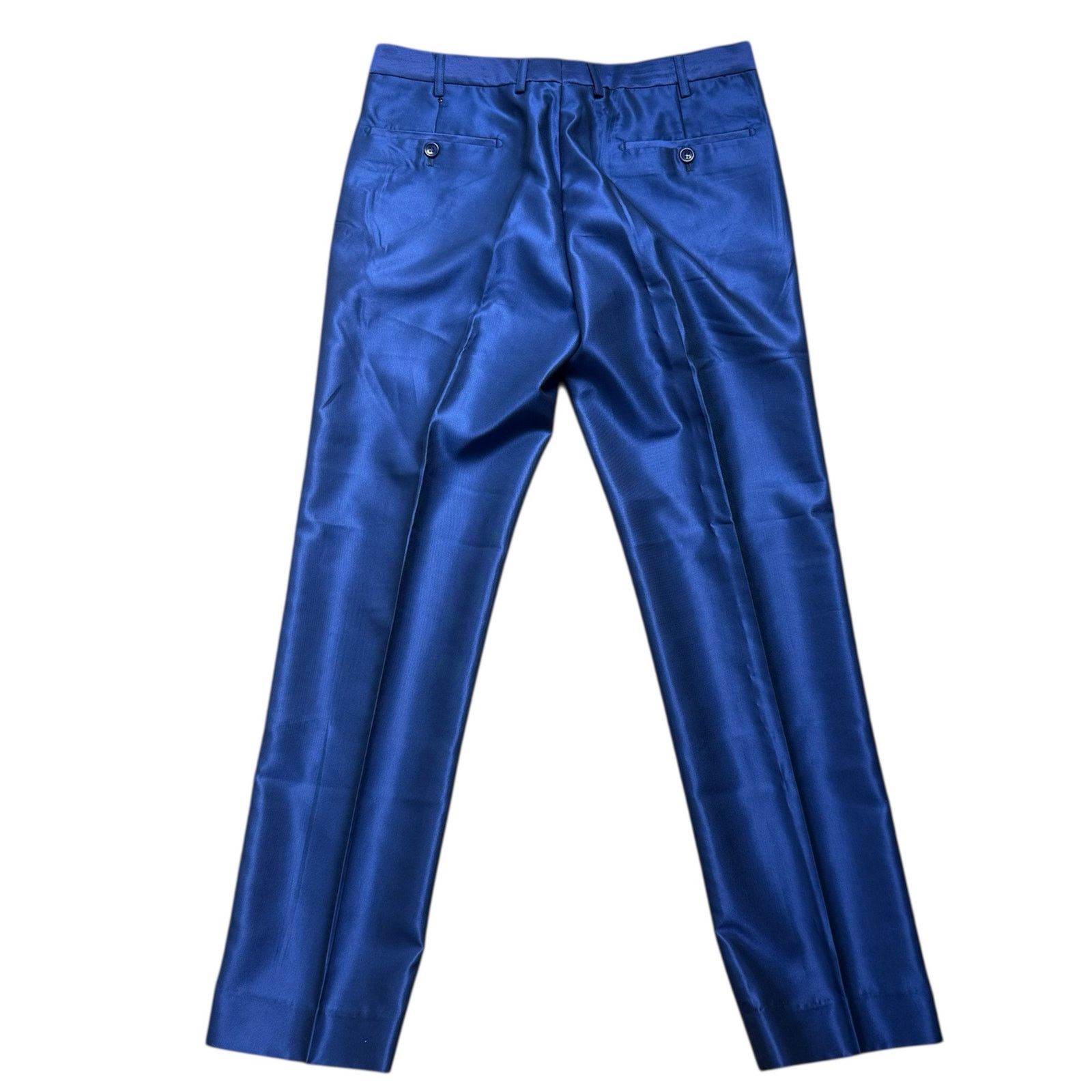 Other NWT Mens 34 Navy Sheen Ultra Slim Fit Flat Front Dress Pants Size US 34 / EU 50 - 5 Thumbnail