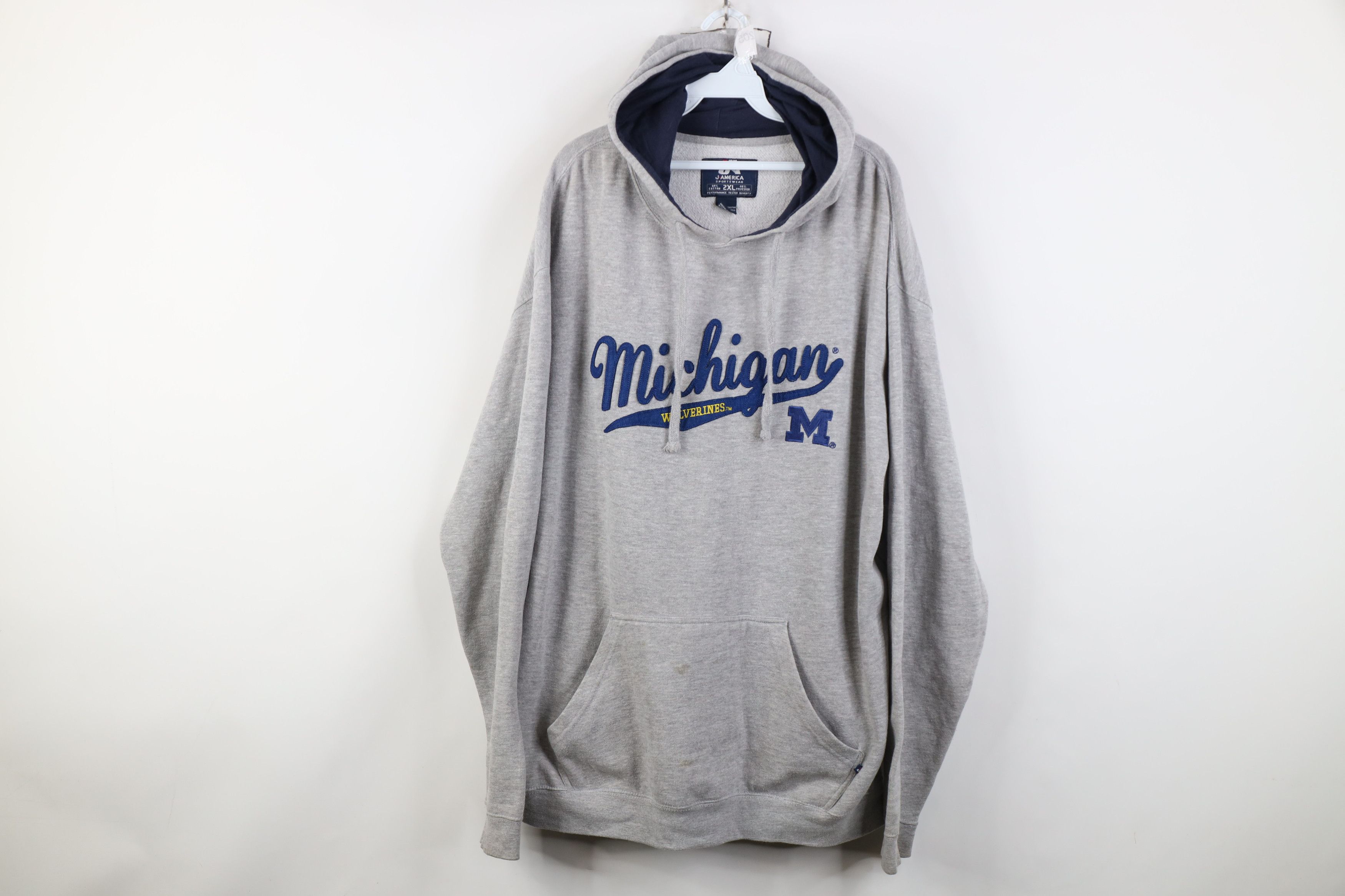 Vintage Vintage 90s Y2K University of Michigan Hoodie Sweatshirt Size US XXL / EU 58 / 5 - 1 Thumbnail