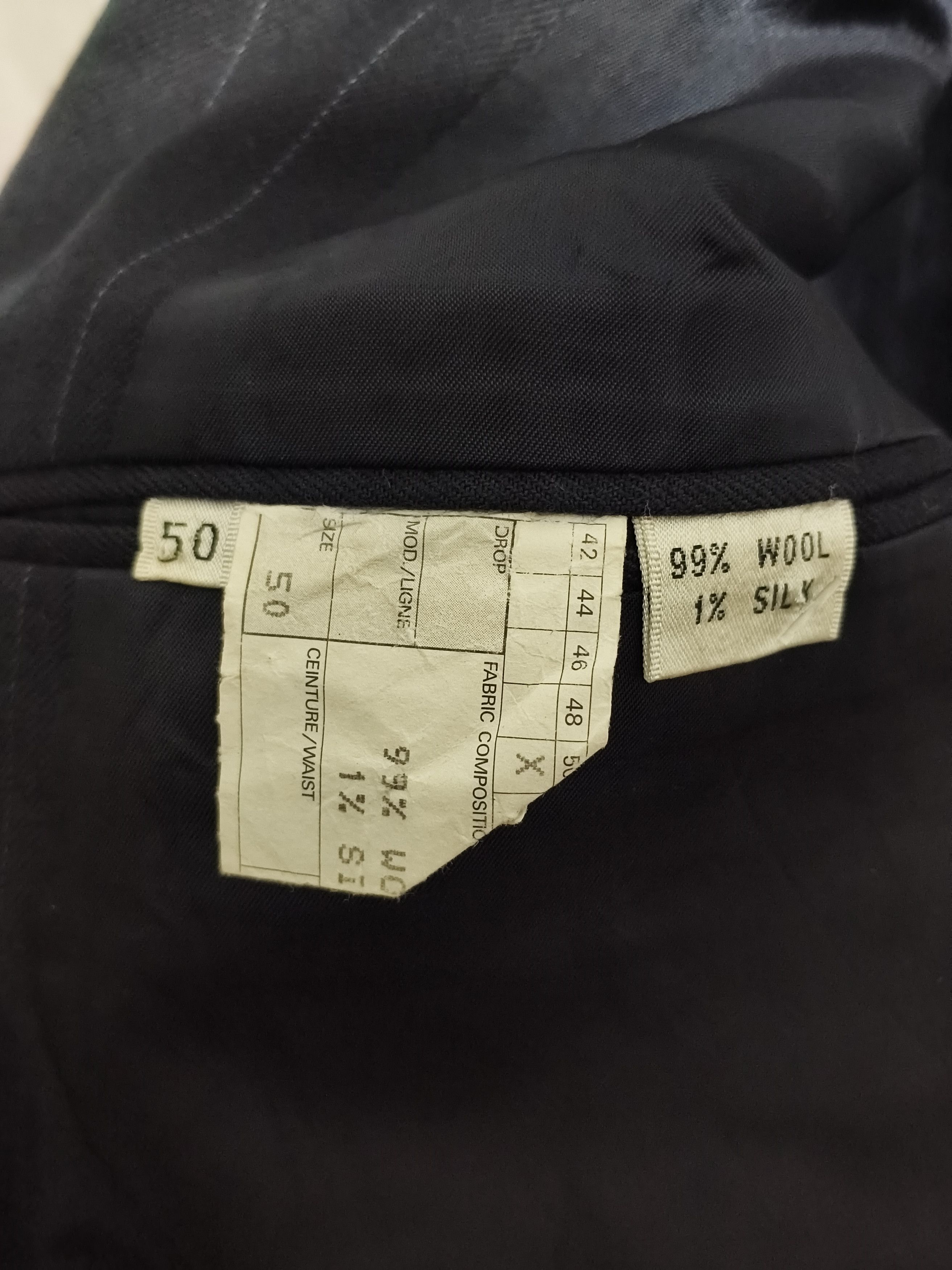 Yves Saint Laurent Vintage YSL Power Tailoring Double Breasted Pinstripe Size 50S - 12 Thumbnail