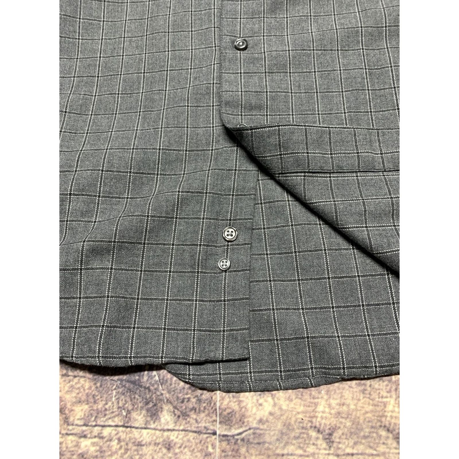 Vintage MunsingWear Shirt Mens Large Gray Plaid Long Sleeve Button-Down 1 Pocket Size US L / EU 52-54 / 3 - 4 Thumbnail