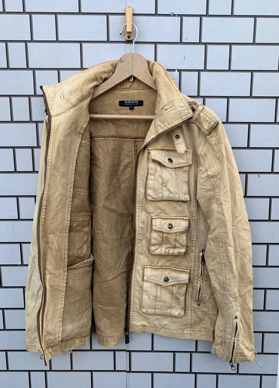In The Attic Japanese Brand in tha attic Multic Pocket Distressed Jacket Size US L / EU 52-54 / 3 - 3 Thumbnail
