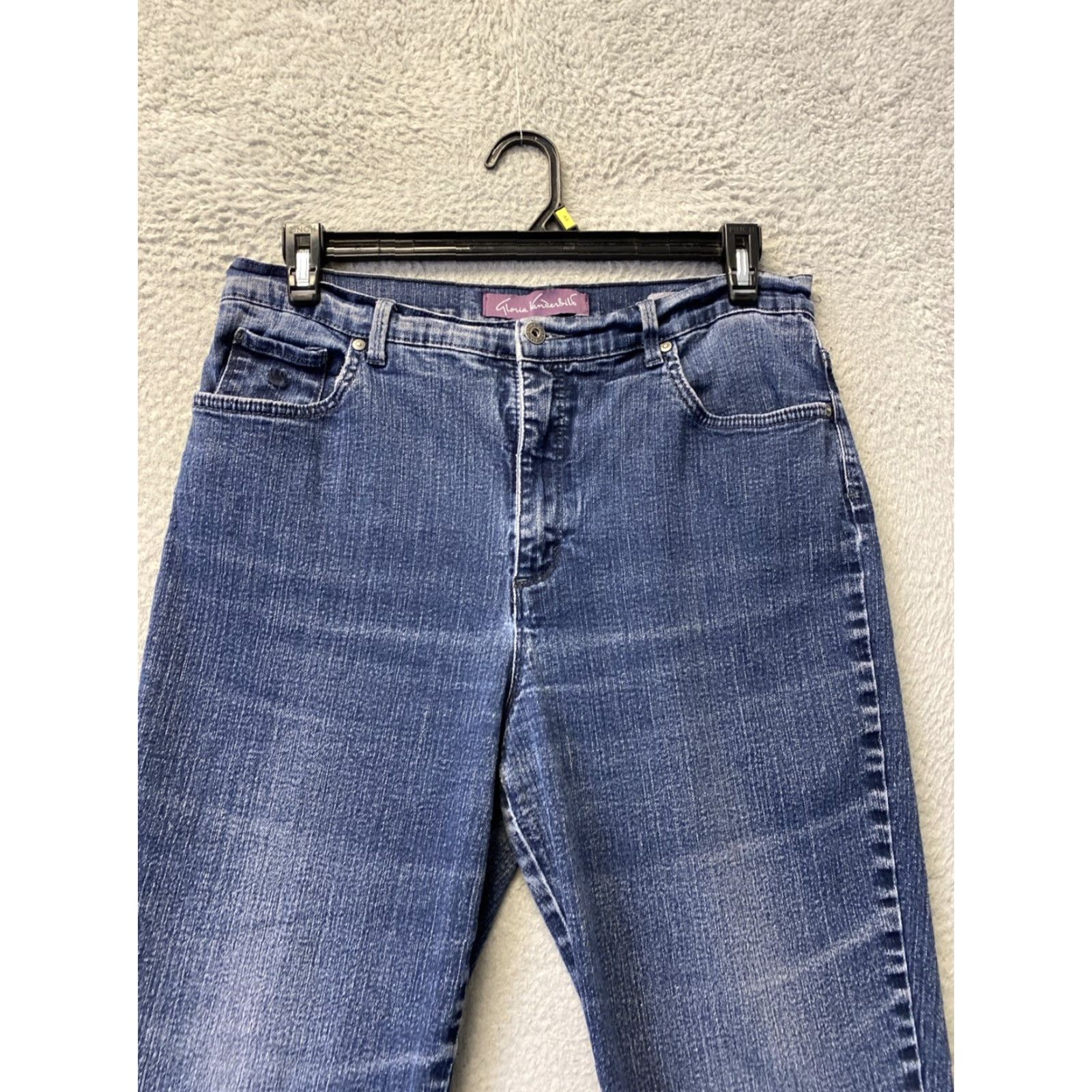Gloria Vanderbilt Gloria Vanderbilt Amanda Stretch Denim Jeans 18 Ladies' Blue 34x30 16021 Regular Rise Zip Button Closure Inseam 30 Size 40" / US 18 - 2 Thumbnail