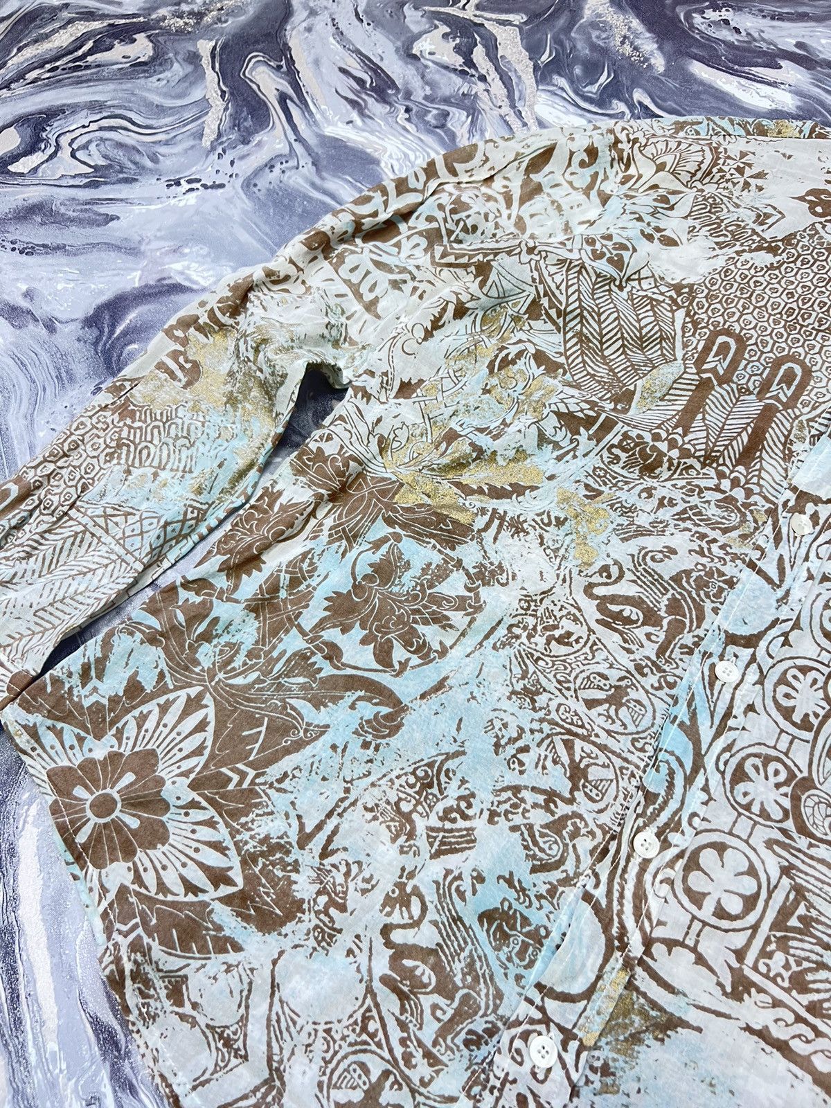 Roberto Cavalli RARE ARCHIVE S/S 2005 FULL PRINTED XL SHIRT Size US XL / EU 56 / 4 - 7 Thumbnail