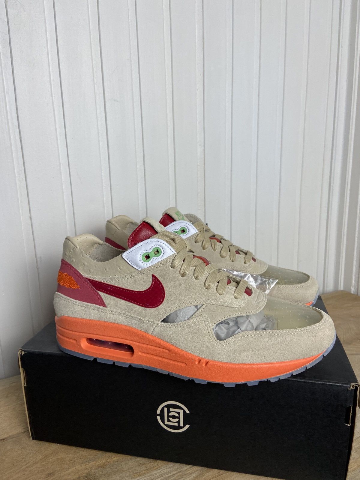 CLOT × Nike New Nike Air Max 1 "Clot Kisses Of Death" Authentic 8,5US Size US 8.5 / EU 41-42 - 3 Thumbnail