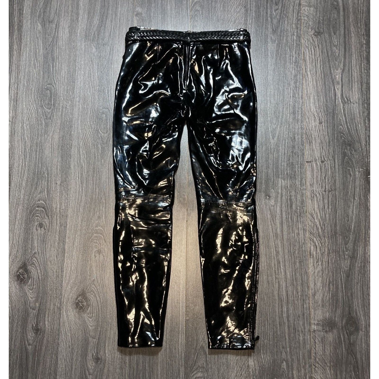 Alexander McQueen × Vintage RARE❗️Alexander McQueen latex biker zipper pants Size 28" / US 6 / IT 42 - 9 Thumbnail