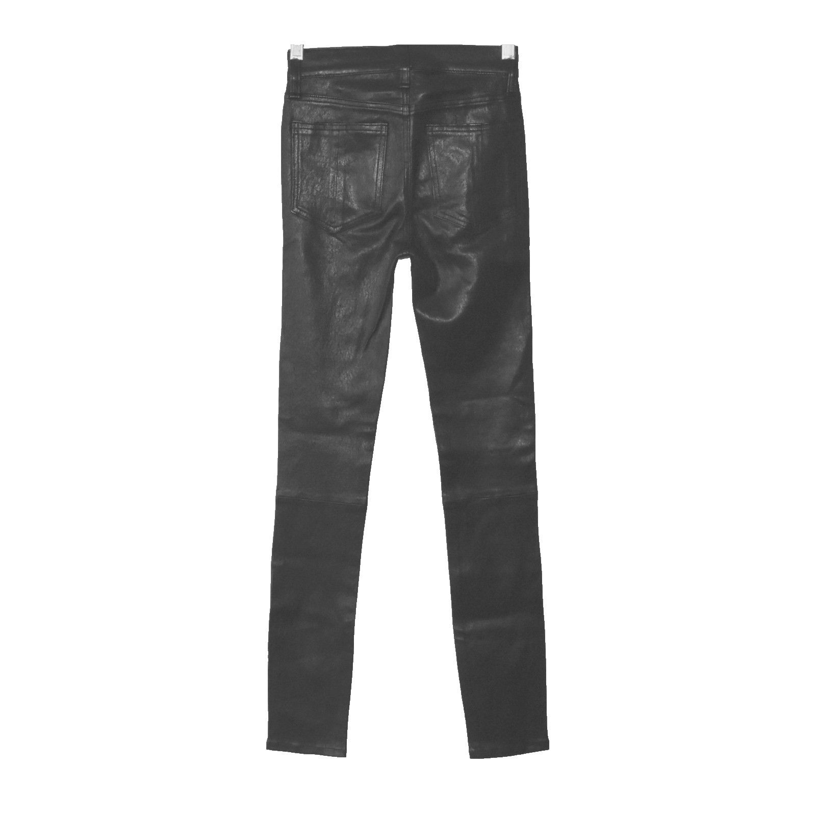 Rag & Bone RAG & BONE Black 100% Lamb Leather Slim Skinny Jeans Size 23 Size 23" - 2 Thumbnail