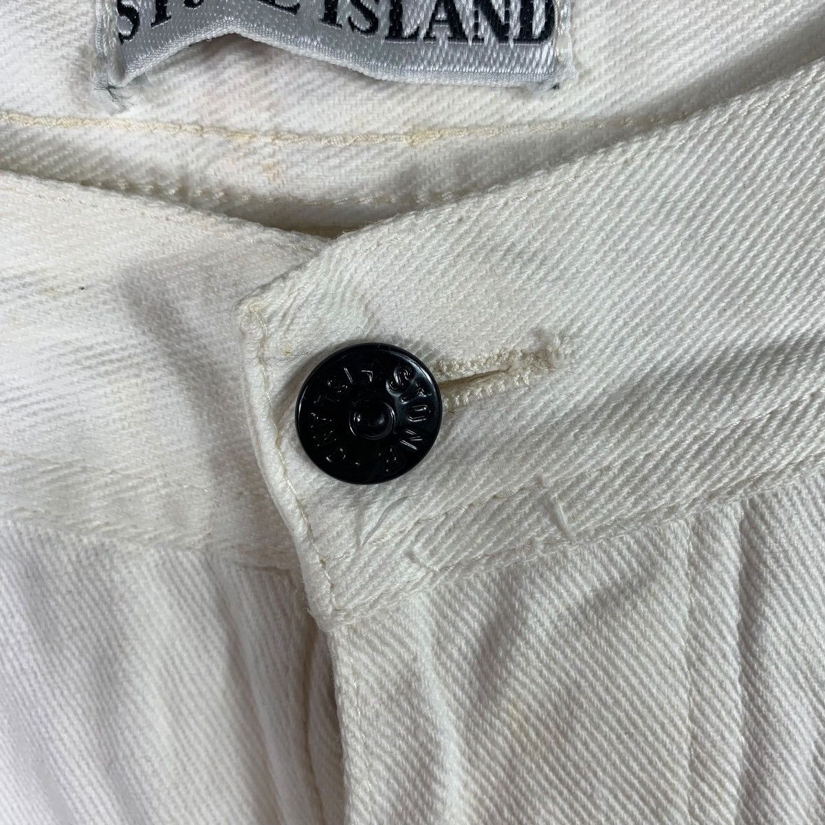Stone Island × Vintage Vintage STONE ISLAND patches white jeans Size 27" / US 4 / IT 40 - 5 Thumbnail