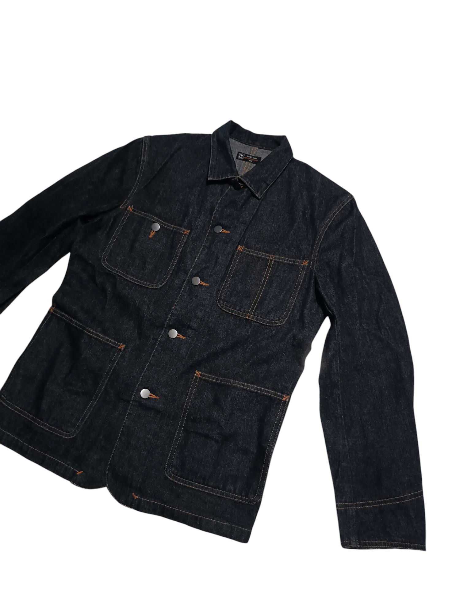Designer × Michel Klein × Vintage Michael Klien Chore Jacket Raw Denim Size US L / EU 52-54 / 3 - 5 Thumbnail