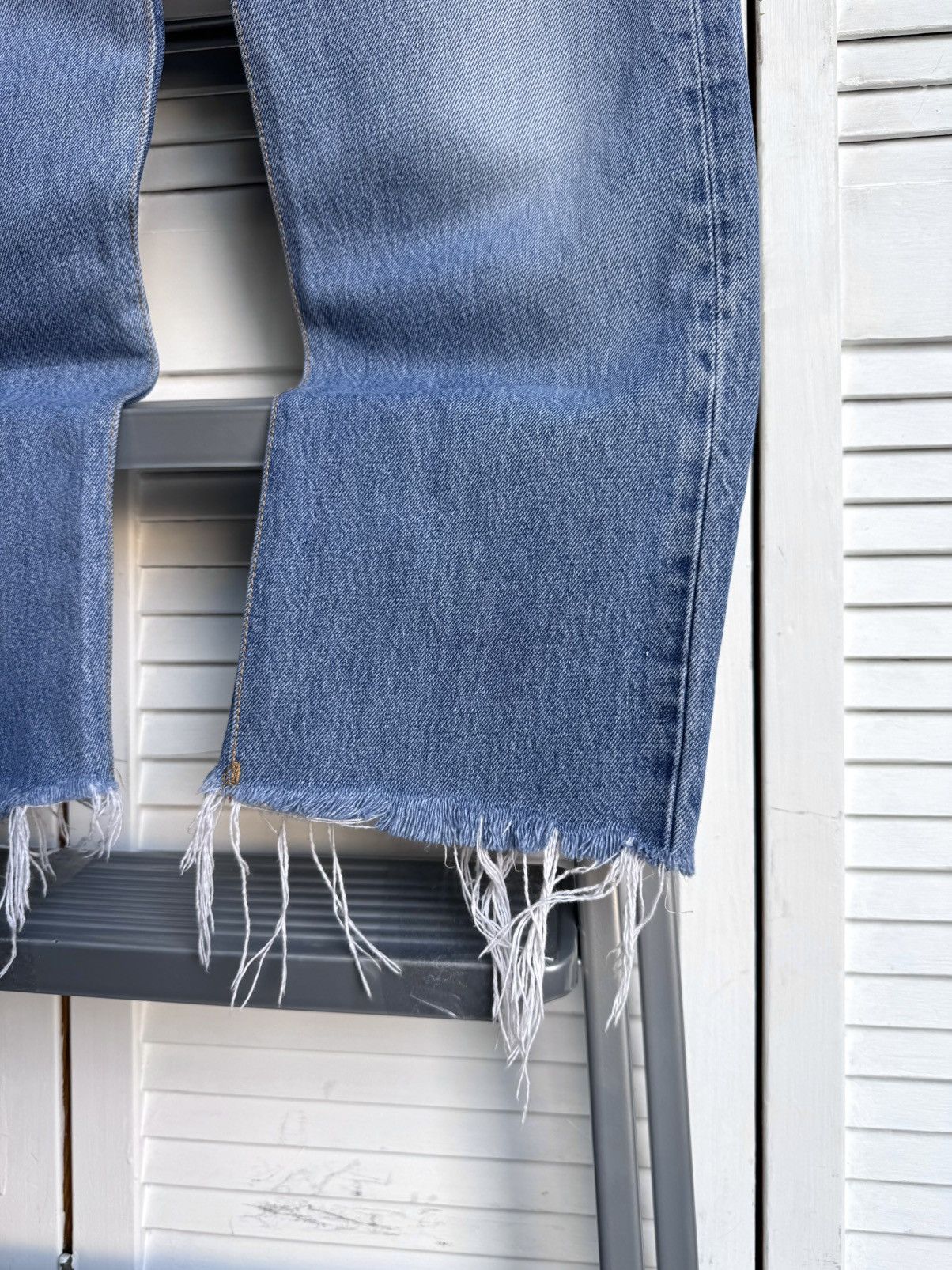Levi's Vintage Levi’s 501 Rework Distressed Light Blue Wash Jeans Size US 26 / EU 42 - 4 Thumbnail
