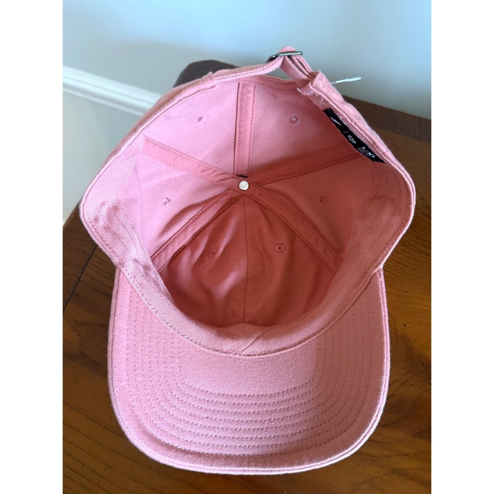 Nike Nike Hat Adult Adjustable NEW NWT Club Cap Cotton Pink Salmon Small detail: L/XL not preserved? Size ONE SIZE - 4 Thumbnail