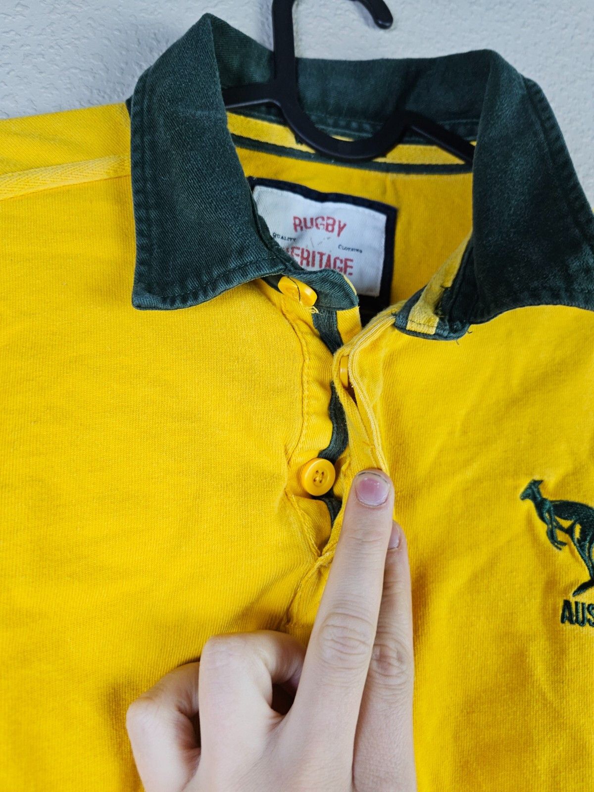 Other Vintage 90s Australia Wallabies Heavyweight Rugby Shirt M/L Size US XL / EU 56 / 4 - 7 Thumbnail
