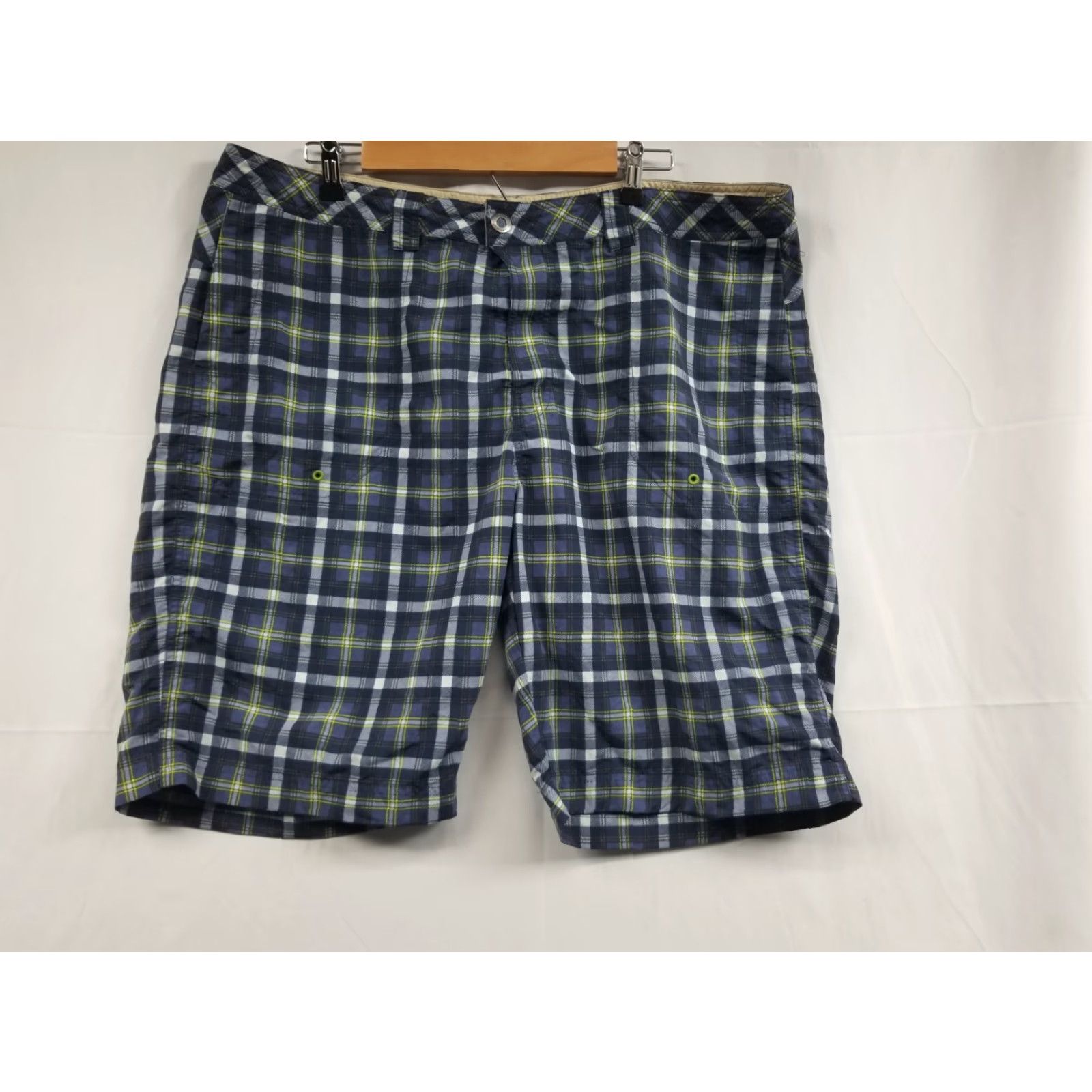ExOfficio ExOfficio Cargo Shorts Mens Size 40 Plaid Outdoors Casual Lightweight Cargo Pocket Blue Regular 10in Inseam Seasonal Summer Winter Spring Fall Mens Size US 40 / EU 56 - 2 Thumbnail