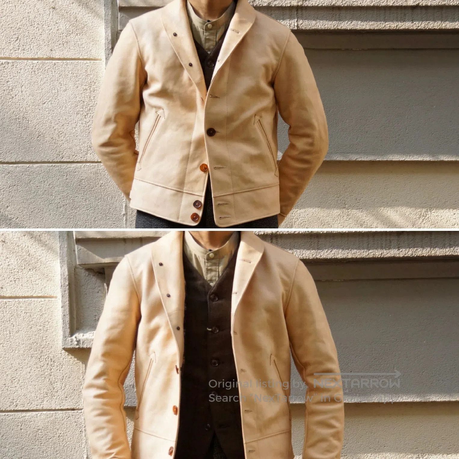 Mister Freedom MISTER FREEDOM Campus Leather Jacket. Size US M / EU 48-50 / 2 - 2 Thumbnail