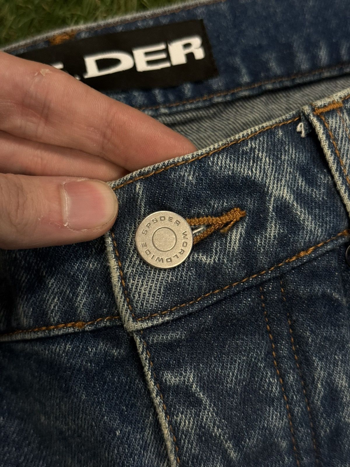 Sp5der Sp5der Worldwide Jean Beluga Denim Pants Size 34 (NEW) Size US 34 / EU 50 - 4 Thumbnail