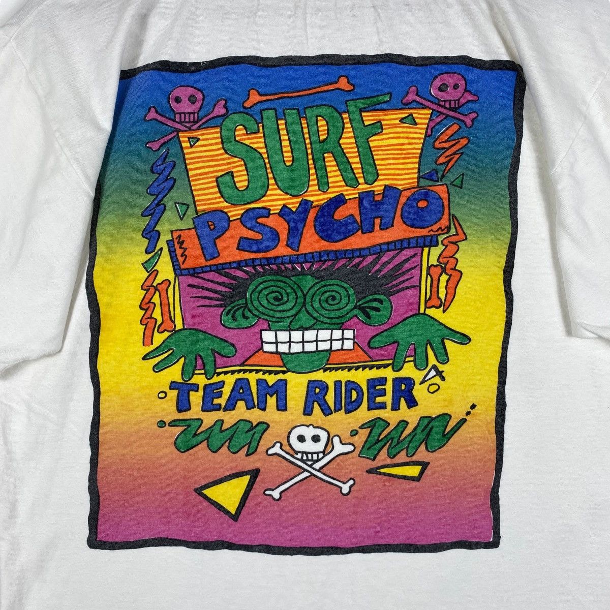 Other Vintage 90's SURF PSYCHO Team Rider Graphic Surf Tee Size US L / EU 52-54 / 3 - 2 Thumbnail