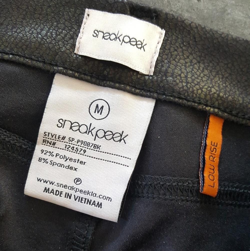 Designer Black Snakeskin SP Skinny Pant Size 32" / US 10 / IT 46 - 3 Thumbnail