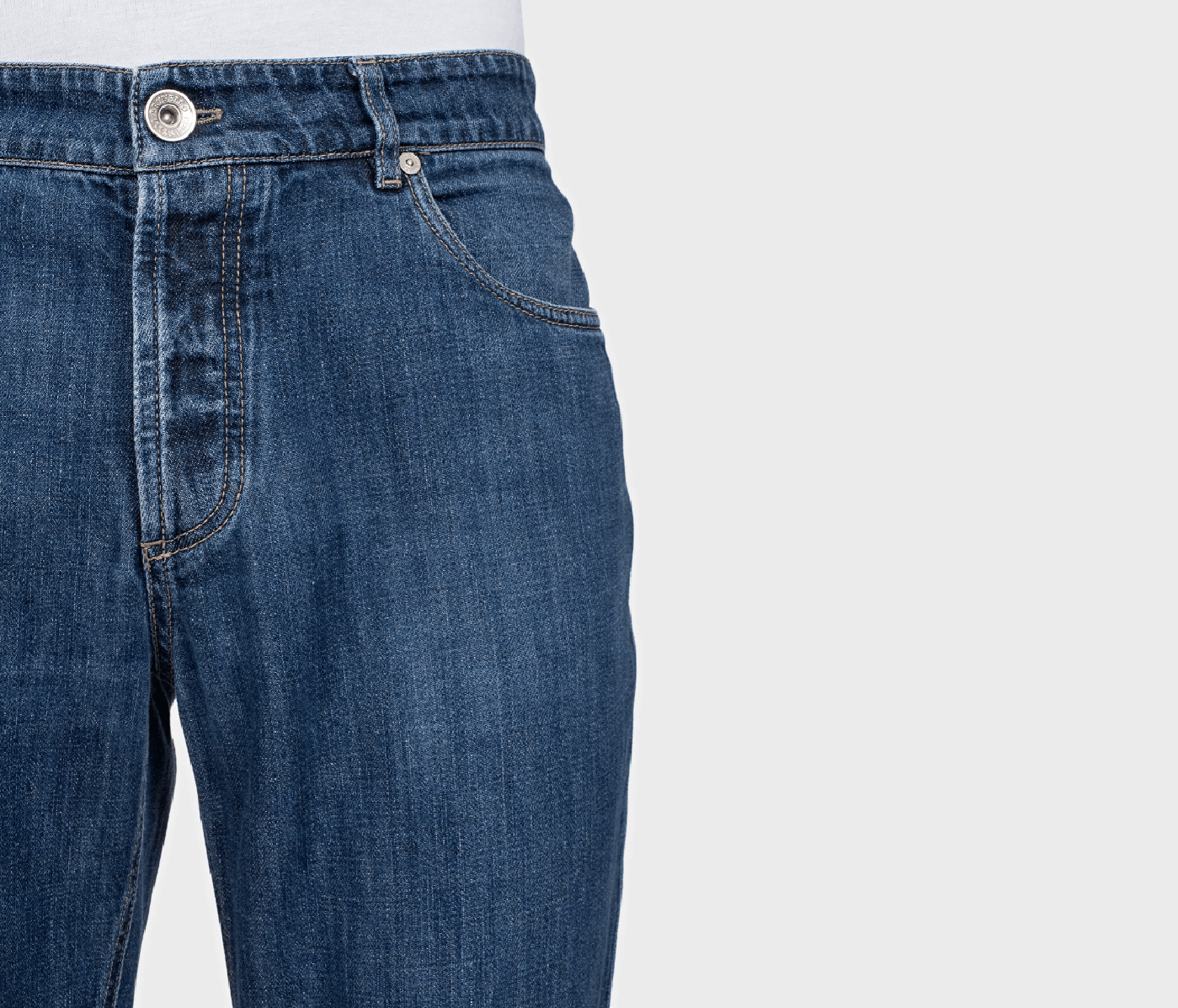 Brunello Cucinelli Brunello Cucinelli Blue Slim Fit Jeans Men L Size US 35 - 4 Thumbnail
