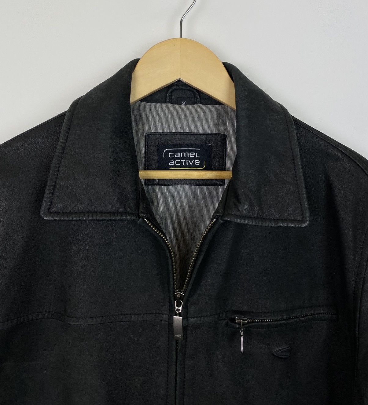 camel active Camel Active Full Zip Leather Jacket Black Sz 50 Avant Garde Size US XL / EU 56 / 4 - 6 Thumbnail