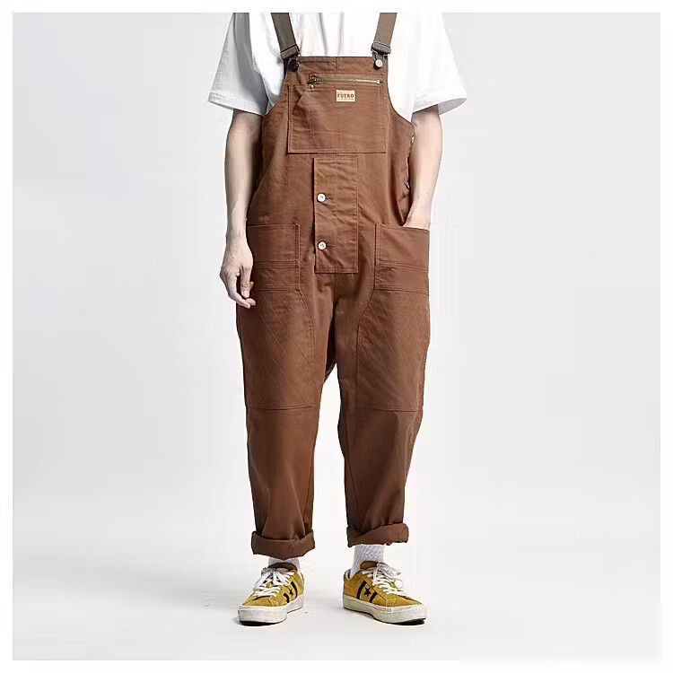 image of Vintage Multi Pocket Tool Strap Pants Street Workwear in Brown, Men's (Size 32)