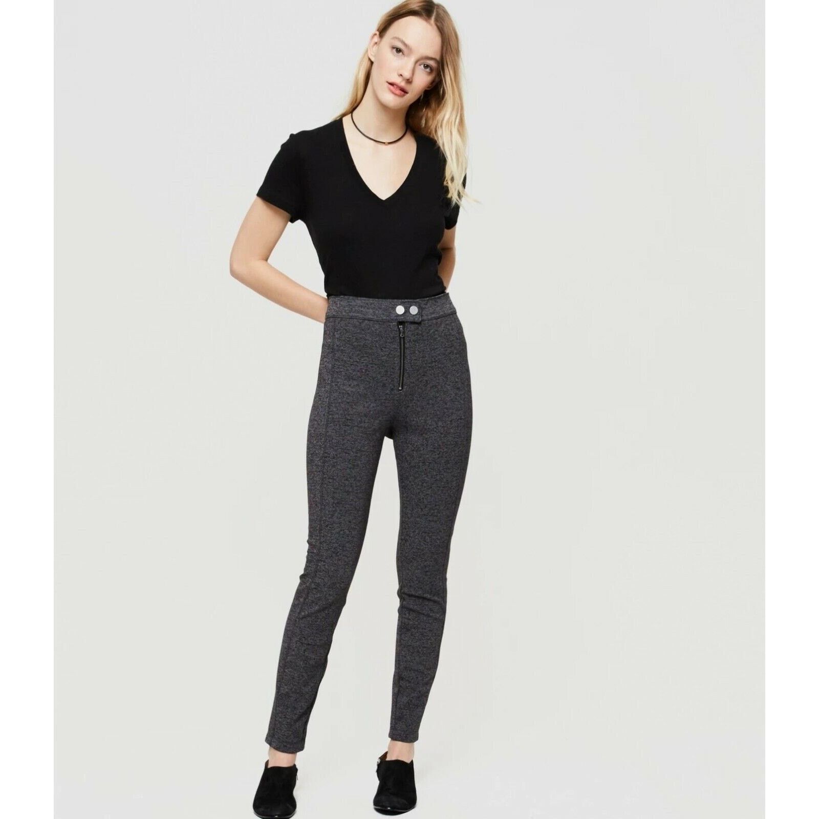 Lou & Grey Lou & Grey Apres Ski Pants Gray High Rise Crop Stretch Small Size 28" / US 6 / IT 42 - 8 Thumbnail