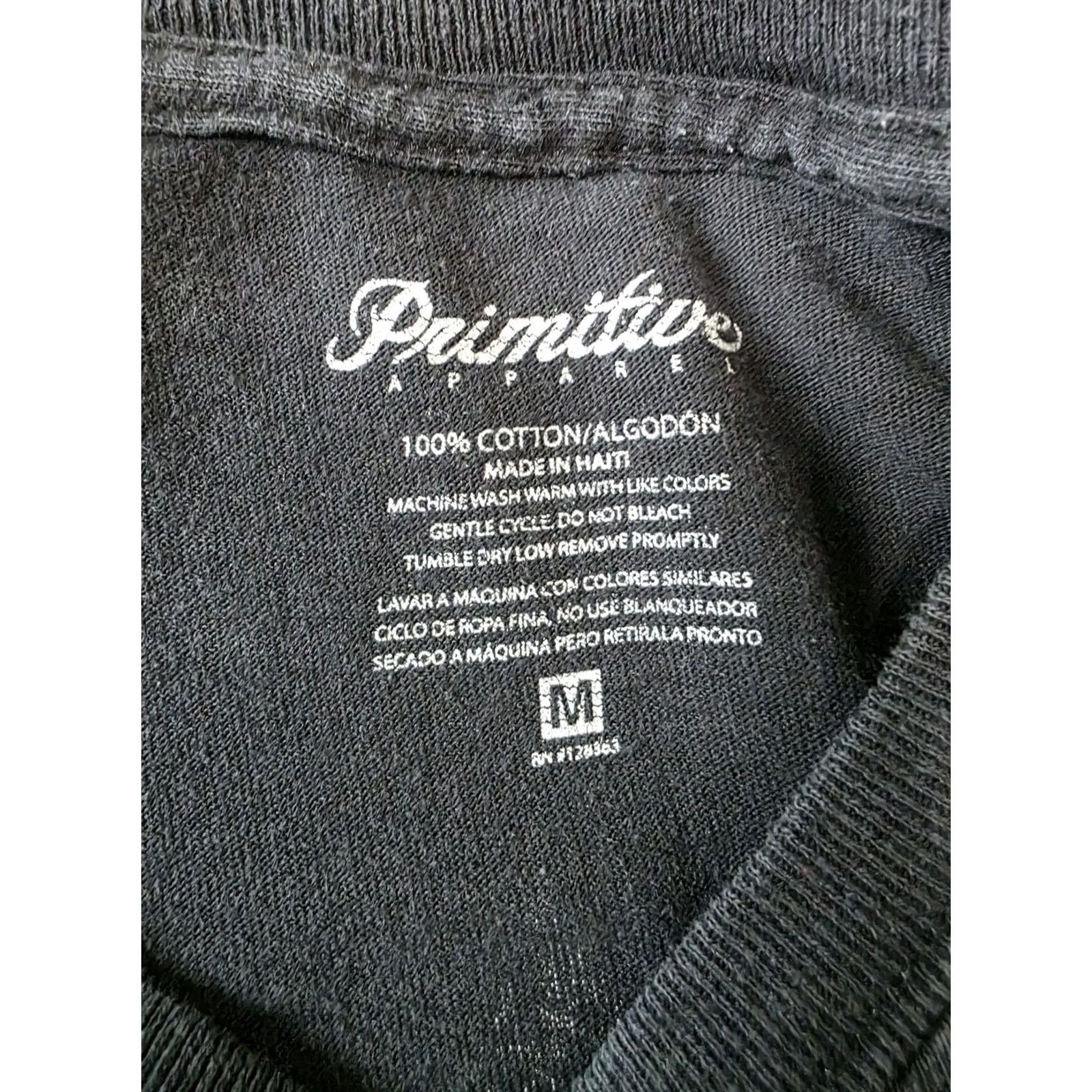 Primitive PRIMITIVE Apparel T Shirt Men Medium Black Blue Floral Skate Board Graphic Tee Size US M / EU 48-50 / 2 - 5 Thumbnail