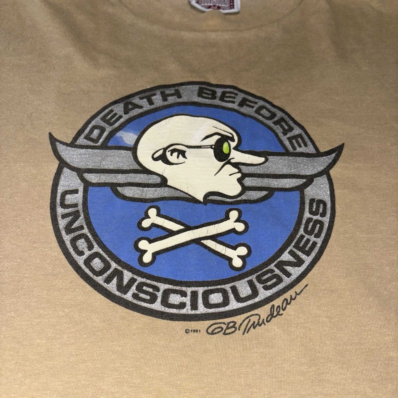 Vintage Vintage Death Before Unconsciousness" graphic T Shirt Art Size US XL / EU 56 / 4 - 3 Thumbnail