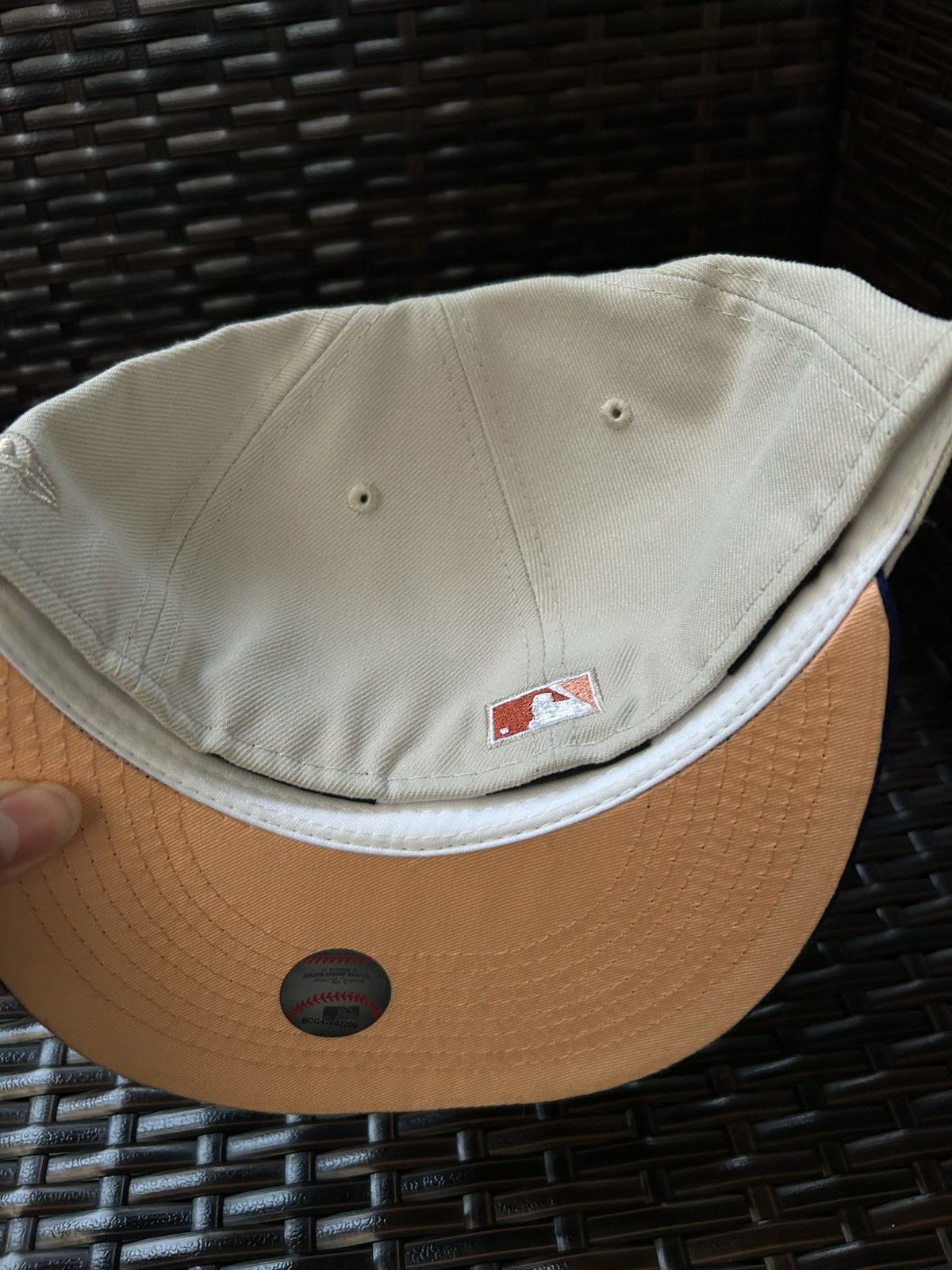 Hat Club × New Era (Sz 7 1/8) New Era 59fifty LA Dodgers Grey Peach UV 2tone Size ONE SIZE - 3 Thumbnail