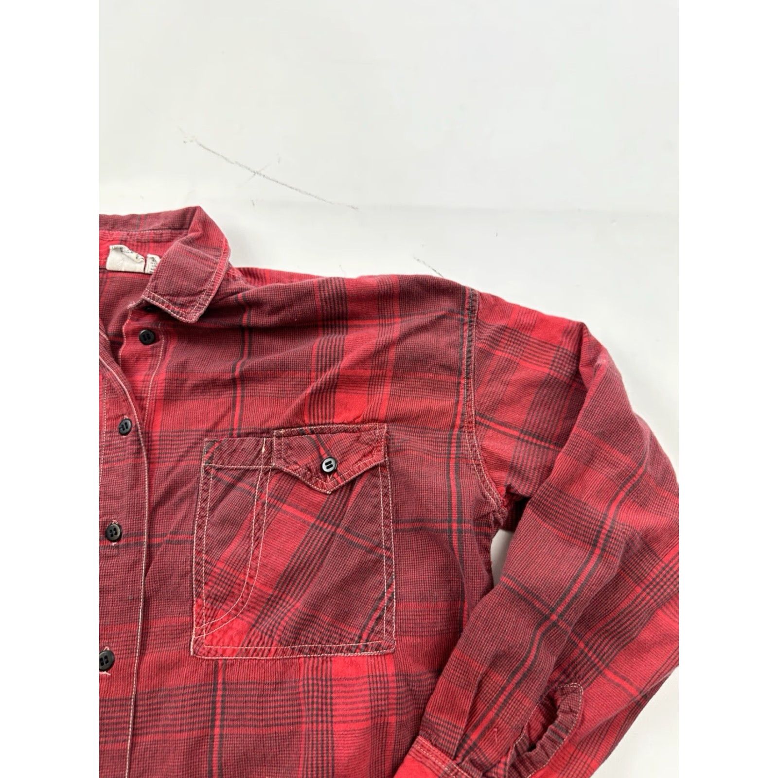 Vintage VINTAGE Sudden Impact Shirt Womens Small Red Plaid Button Up Long Sleeve Size S / US 4 / IT 40 - 2 Thumbnail