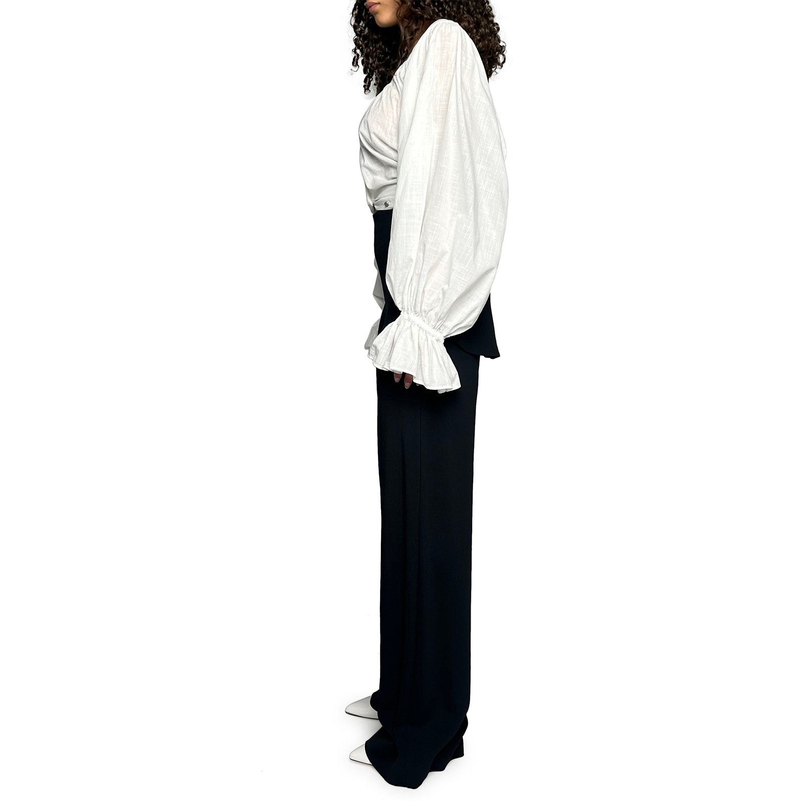 Scanlan Theodore Black Pants with Elastic Waist and Skirt Detail Size 30" / US 8 / IT 44 - 3 Thumbnail