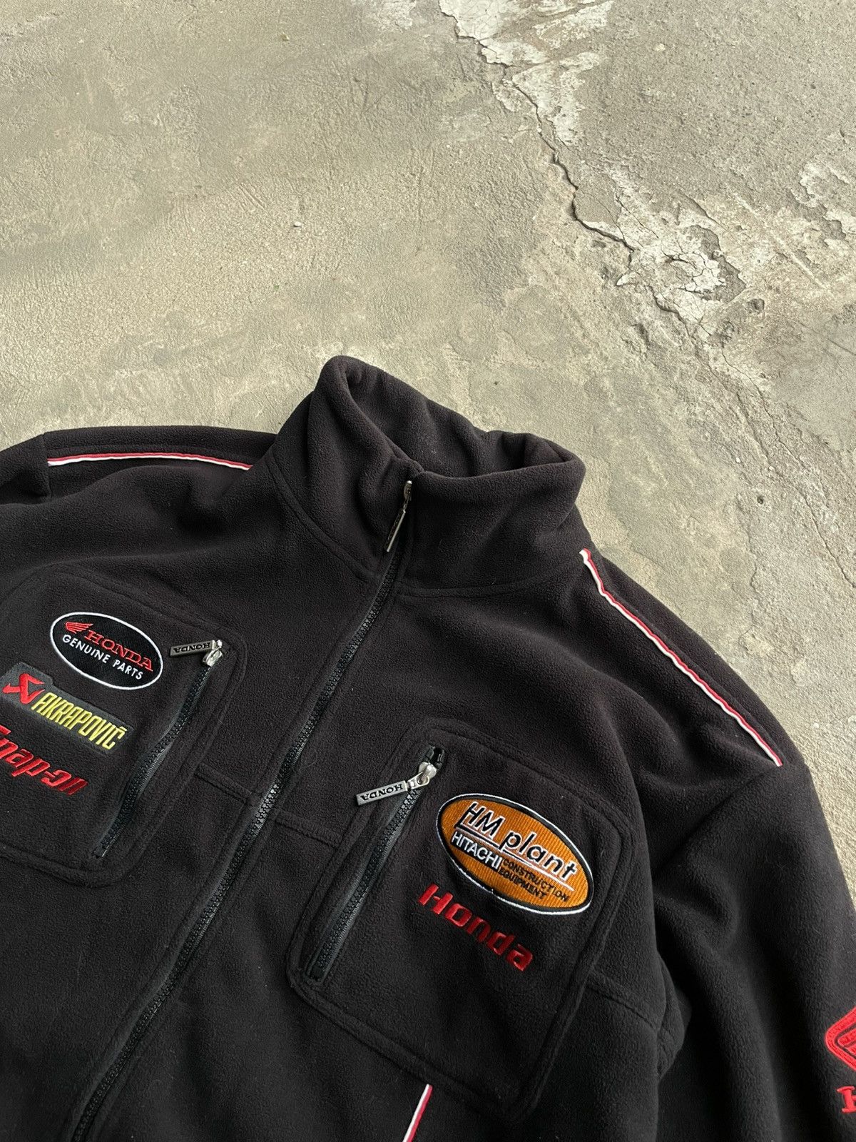 Honda Vintage Japanese Honda Racing Fleece Zip Jacket Size US XL / EU 56 / 4 - 5 Thumbnail