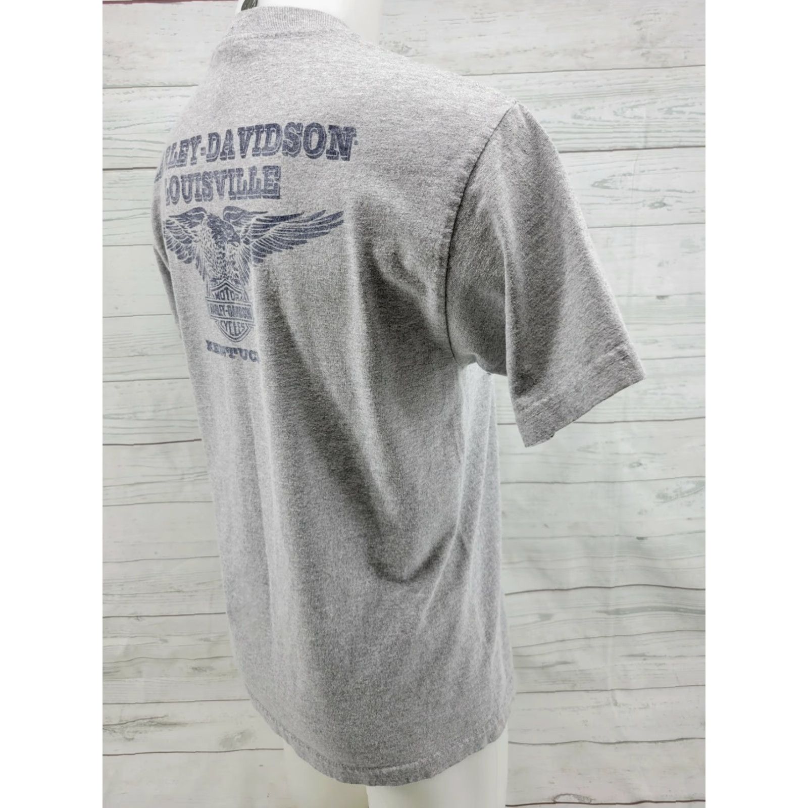 Harley Davidson Harley-Davidson Gray Mens Medium Graphic T Shirt Louisville Kentucky Casual Crew Neck Short Sleeve Vintage: No Size US M / EU 48-50 / 2 - 5 Thumbnail