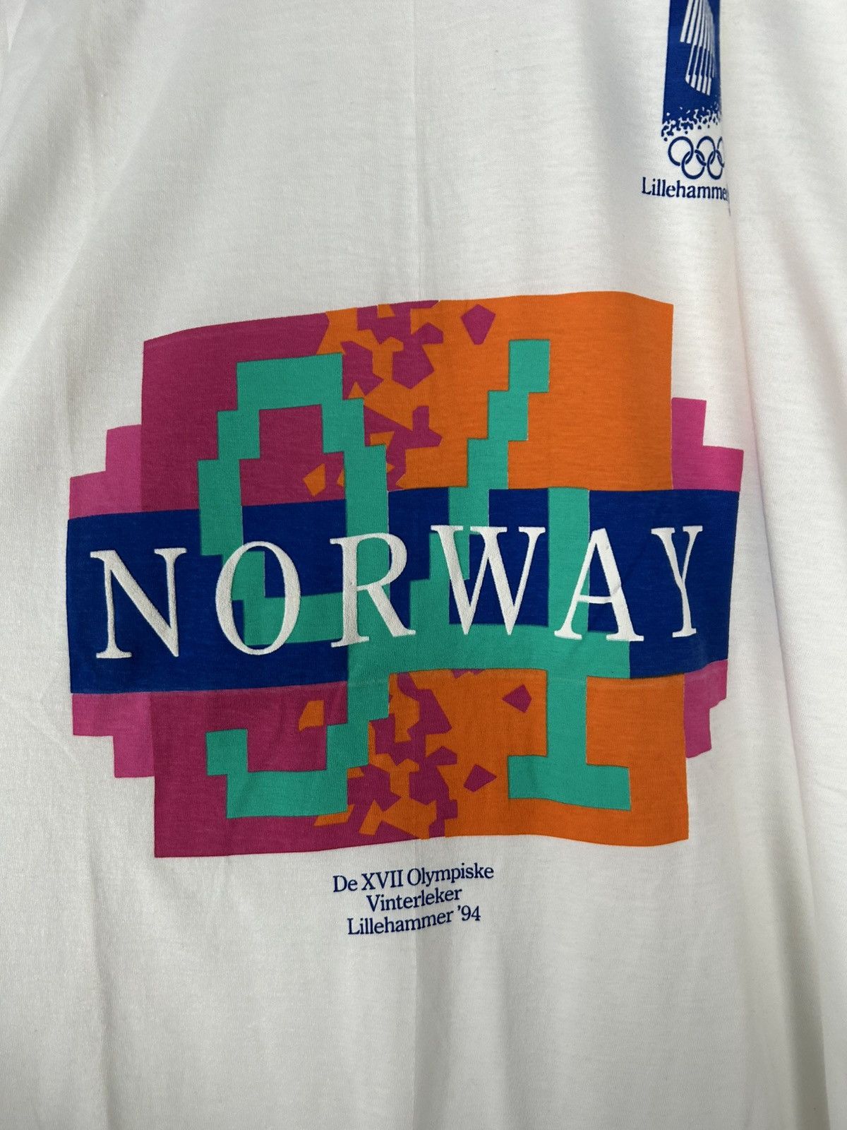 Vintage Vintage 1994 Lillehammer Olympic Games Archive Graphic Tee Size US XL / EU 56 / 4 - 3 Thumbnail