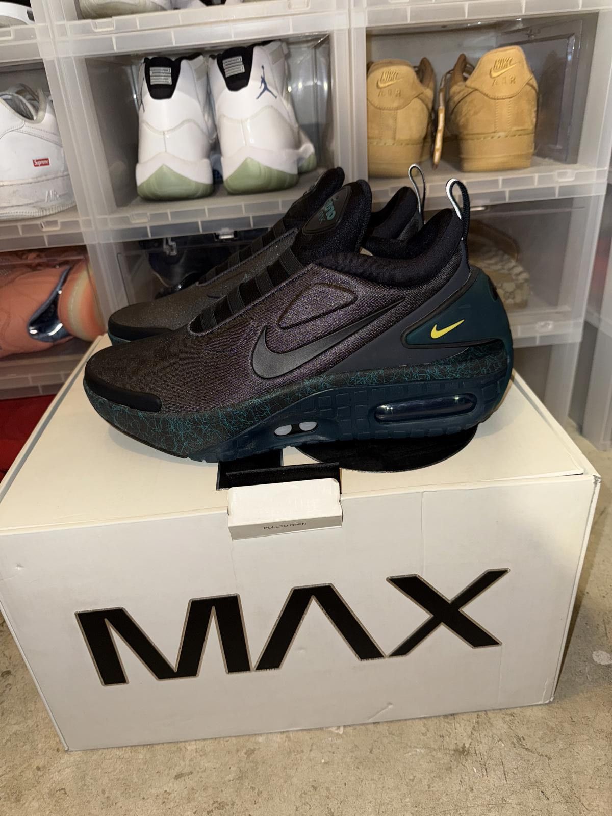 Nike Nike Men’s Adapt Auto Max Black Green Size US 12 / EU 45 - 2 Thumbnail